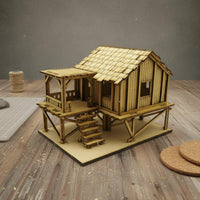 3D Building Model Kit Rustic Design Architectural Miniature Easy to Assemble