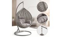 Freestanding Egg Chair with Stand Single-Person Hanging Egg Chair Heavy Duty Furniture Weather Resistant for Balcony