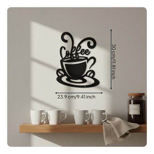 Coffee Cup Wall Decor 3D Effect Coffee Cup Wall Art Easy to Hang for Cafe Owners