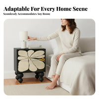 2-Drawer Nightstand Retro Aesthetic Bedside Table Multi-Functional for Bedroom
