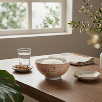 Creative Cartoon Zodiac Ceramic Bowl, Underglaze Color, Japanese Style Rice & Soup Bowl, Cute Tableware