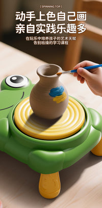 Electric Pottery Wheel for Kids, DIY Clay Craft Tool, Plastic, Ages 7-14
