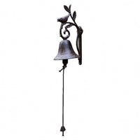 Rustic Wall Mounted Bell Ornate Home Decor Curled Metalwork for Fence