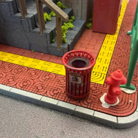 1/64 Scale Trash Can Highly Detailed 1/64 Scale Garbage Can Weathered Finish Resin Diorama Props for Hobbyists