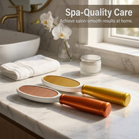 Professional Cracked Heels, Nano Pedicure Kit, Washable Reusable Scrubber Set, 4 Piece Handle Filer Peeler