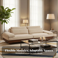 L-Shaped Chaise Sectional Italian-Inspired design configurable Upholstered Sofa Understated Luxury Living Room Seating for Homeowners, Families, Hotel Lobby