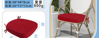 Waterproof Horseshoe Outdoor Chair Cushion with Ties, Snowflake Pattern, Polyester