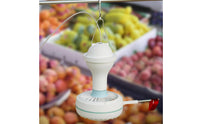 Easy Installation Windless Fly Shooer Adjustable Range Hanging Fly Fan Timer Function for Food Vendors, Market Stall Holders, Restaurant Owners