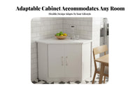 Space-Saving Design Corner Television Stand Large Capacity Corner TV Stand Stable and Sturdy Living Room Furniture Easy to Clean for Apartment Dwellers, Homeowners, Families, Small Areas, Bedroom