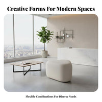 organic shape Sectional Sofa Set Creative Shape Armless Lounge Set configurable Design Minimalist for Visitors, Business Owners