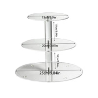 Clear Acrylic Cupcake Stand Transparent Acrylic Cupcake Easy to Assemble to Assemble Multi Tier Dessert Display for Wedding, Birthday, Event