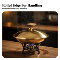 Heavy Duty Stainless Steel Pot Lid Long-Lasting Chafing Dish Cover Easy to Clean for Restaurant Owners, Professional Chefs, Restaurants, Bar