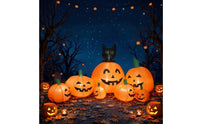 Inflatable Pumpkin with Black Cat Outdoor Inflatable Pumpkin Inflate for Lawn, Garden