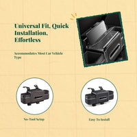 Rear seat organizer with cup holder