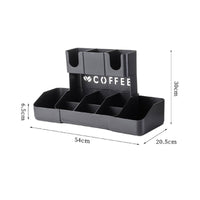 Coffee Station Organizer Extendable Shelf Easy Access for Break Room, Baristas