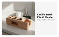 Wooden Espresso Tamping Station Various Sizes Compatible Espresso Tamping Station Portafilter and Tamper Stand Easy to Clean