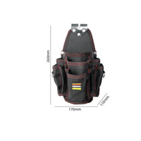 Handsunrestricted Electrician Tool Pouch Wearable Tool Pouch with Metal Attachment Multi-Pocket Organizer Heavy-Duty for Construction Site
