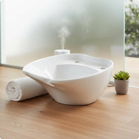 Backwash Basin Easy to Clean Shampoo Wash Basin Glossy Finish Salon Shampoo Sink for Hairdressers, Barbershop