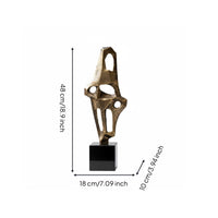 Geometric Desk Sculpture Rustic Minimalist design Abstract Metal Sculpture Retro Influenced Statue for Living Room, Hotel Reception Area