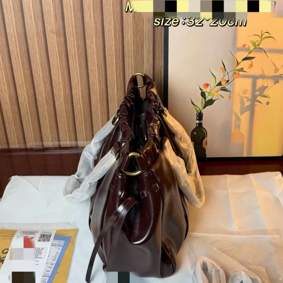 Premium Underarm Bag for Women, Korean Retro Fashion Pleated Baseball Bag, 2025 Autumn/Winter Wasteland Style, Versatile Shoulder Bag