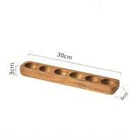 Acacia Wood Egg Tray Japanese Style Acacia Wood Egg Holder Easy to Clean for Pantry
