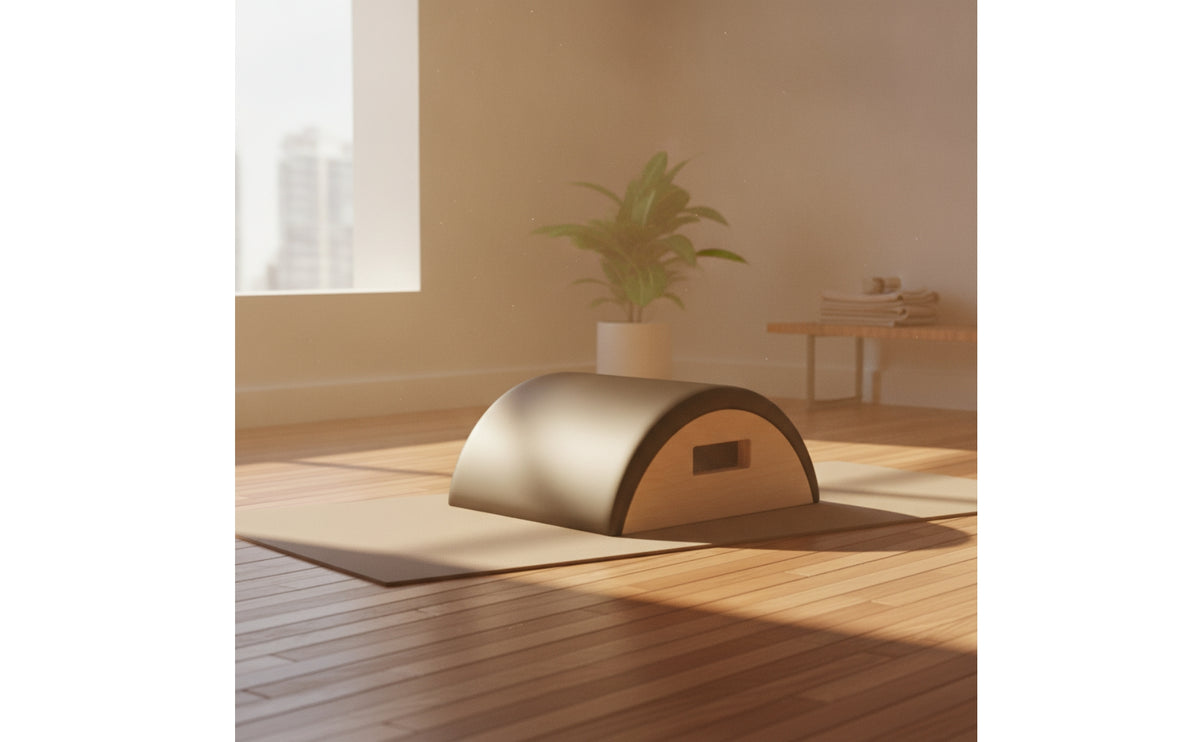 Curved Spine Stretcher with Wooden Body Curved Spine Stretcher Comfortable Fitness Equipment for Fitness Sanctuary Room