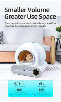 Automatic Smart Cat Litter Box L, Large Capacity, Electric Self-Cleaning, Odor Removal, US Standard
