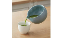Matcha Bowl with Spout Handmade Ceramic Matcha Whisking Bowl Textured Finish Japanese Style