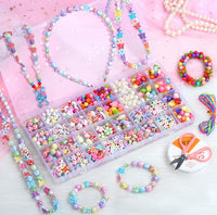 32-Compartment Kids Bead Craft Kit for DIY Bracelets and Necklaces