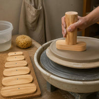 Pottery Press Tool Rounded Wooden Shaping Tool Polished