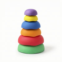 6 Pieces Foam Stepping Stones Set Stackable Balance Blocks Outdoor Play Equipment Indoor for Backyard
