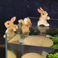 3 Pieces Hare Pot Hangers Whimsical Animal Motif Bunny Planter Climbers Handmade Craft Flower Pot Edge Decorations for Plant Lovers