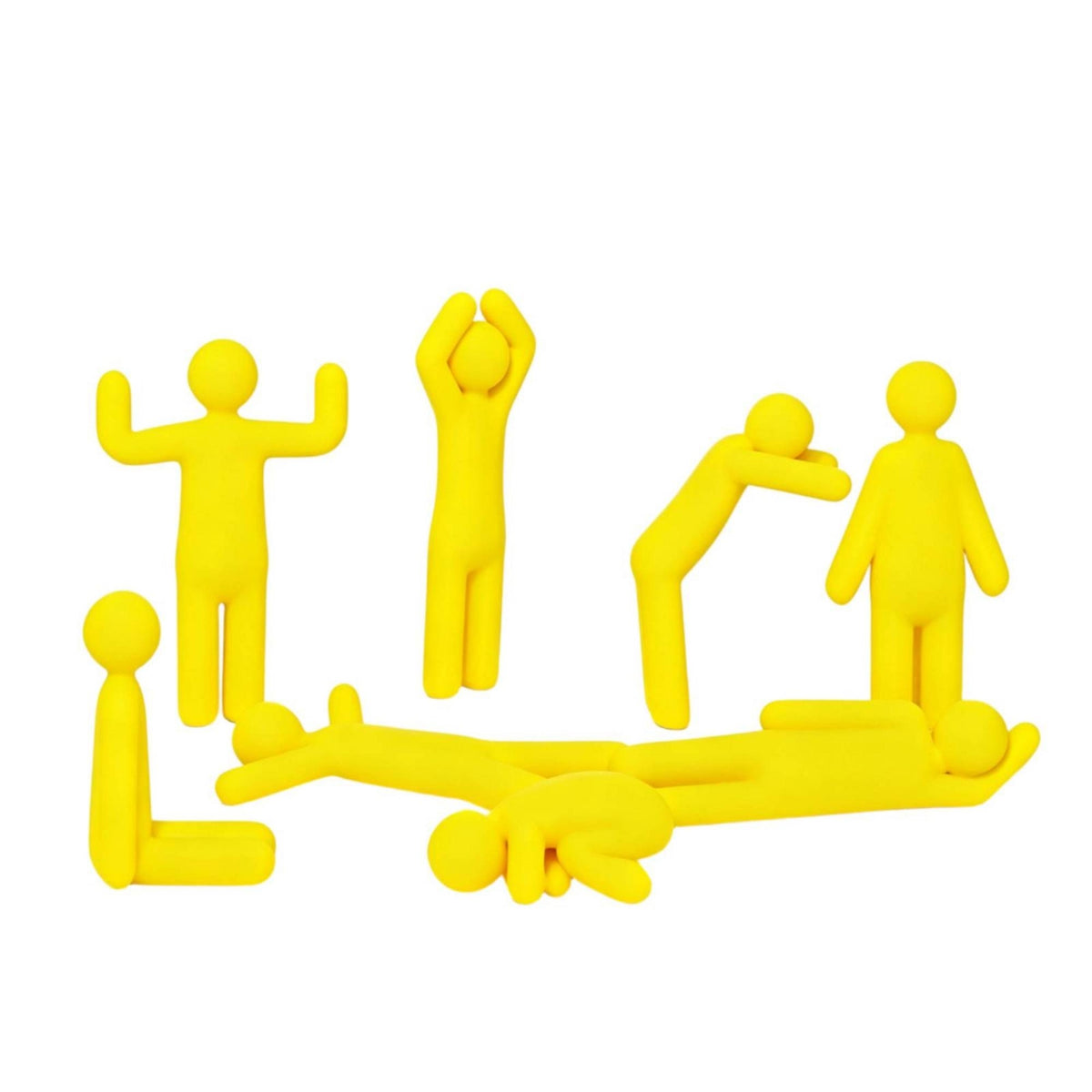 8 Pieces 3D-Printed Human Figure Set Minimalist Miniature Human Figure Poseable Diorama Figurine Long-Lasting for Collectors