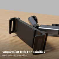 Car Headrest Tablet Mount Hands-Unrestricted Viewing Backseat Tablet Holder Vehicle Headrest Device Holder 360° Rotation
