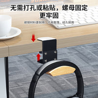 Desktop Universal Headphone Stand with Edge Mount, No-Drill, Gray-Green