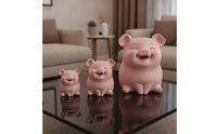 Piggy Bank Pig-Shaped Change Bank Cartoon Saving Saving Box for Desk