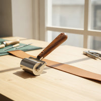 Leather Press Edge Roller Stainless Metal and Leather Roller Heavy Duty Tool for Leathercrafters, Craftspeople