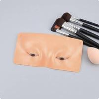Silicone Makeup Practice Face Panel Flat Makeup Training Face Panel Beauty Tool Skin-Toned Easy to Clean