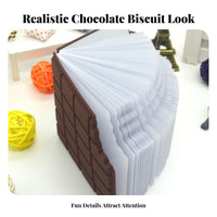 Chocolate Bar Notepad Novel Shape Chocolate Shaped Notebook Realistic Design Cookie Shaped Notebook for Students, Gift Donors, Home, Party Favor, Desk