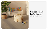 Round Sitting Pouf Easy to Clean Round Pouf multi-functional Use for Children, Toddlers
