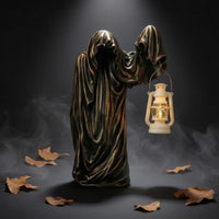 Ghost Wizard Figurine Halloween Hooded Ghost Wizard Draped for Desktop