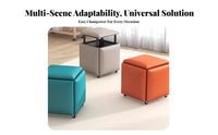 5 Pieces 5-in-1 Cube Stool Sturdy framework 5-in-1 stackableing Cube Easy to Clean