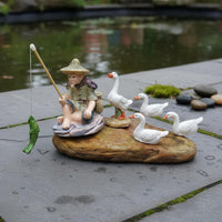 Aquatic Aquarium Angler Decoration Artisanal Look for Hobbyists