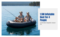 Inflatable Boat, Sturdy PVC Kayak, Raft for Fishing, Water Activities, Random Model