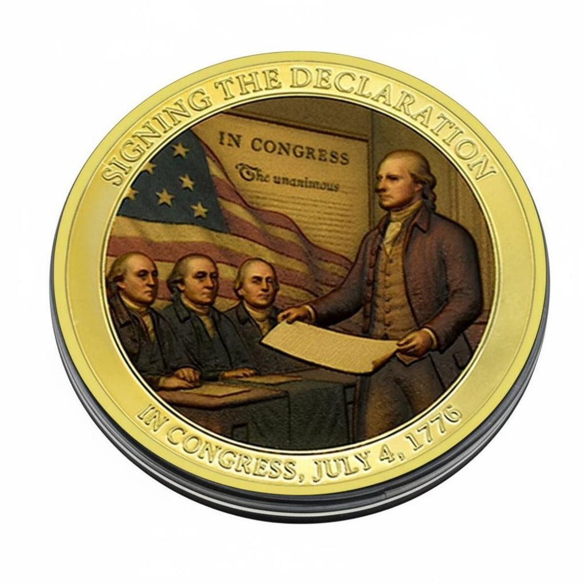 Proclamation of Independence Commemorative Coin Gold Tone Finish for Collectors