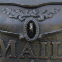 Vintage Cast Iron Mailbox European Vintage Mailbox Antique Look House Decor for Porch, Garden