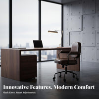 Ergonomic Computer Chair with Casters Support rotate Seat for Study Room
