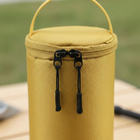 Gas Canister Storage Bag Cylindrical Propellant Canister Bag Zippered Carry Case for Campers, Backpackers, Outdoor Cooking, Travel
