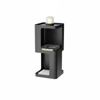 Space-Saving Narrow Two-Tier End Table Minimalist Design Multi-Level Stand exposedShelf Design Nightstand Modern Vibe for Apartment Dwellers, Students, Homeowners, Small Areas, Dorm Room, Hallway, Downice
