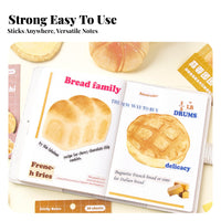 30 Pieces Bread Shaped Y Notes Self Toast Shaped Y Notes Creative Gift Idea Bread Slice Memo Pad for Teenagers, Desk, Home, Reading